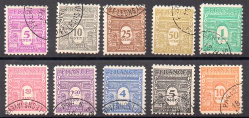 Francia A&ntilde;o 1944 N&ordm; Yvert 620/29 (o)